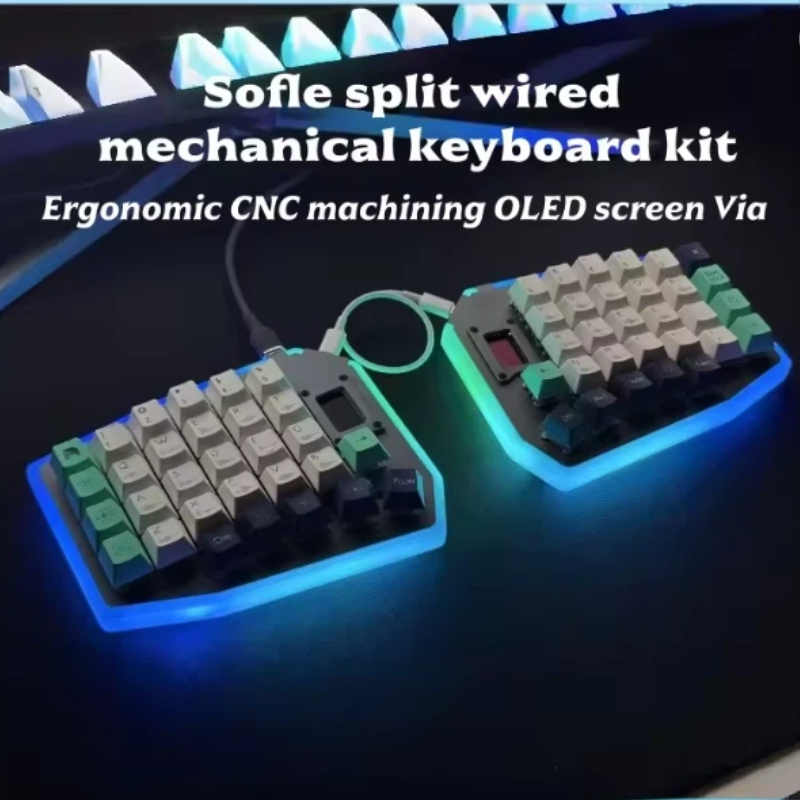 Gaming Keyboard Not Typing - ชุดคีย์บอร์ดแบบแยกส่วนประกอบเอง แบบมีสาย รองรับการเปลี่ยนสวิตช์ได้ ออกแบบตามหลักสรีรศาสตร์ ผลิตด้วยเครื่อง CNC