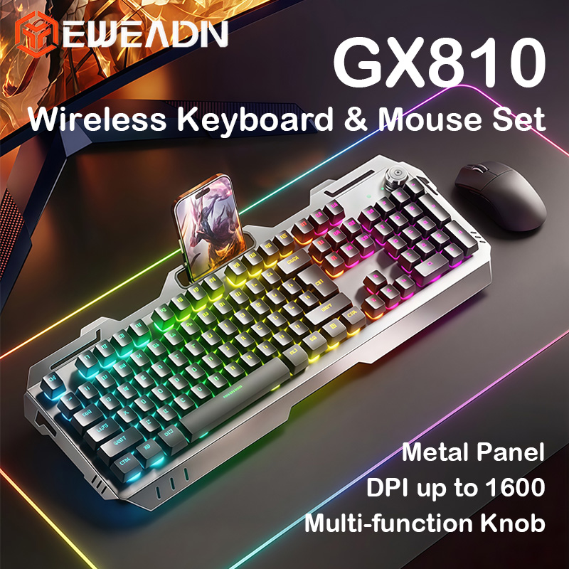 Gaming Keyboard Corsair - ชุดคีย์บอร์ดและเมาส์ไร้สาย EWEADN GX810 104 ปุ่ม ดีไซน์แบบกลไก