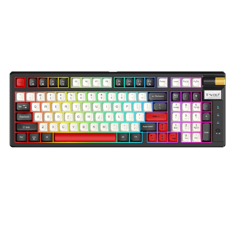 Gaming Keyboard Not Typing - คีย์บอร์ดแบบกลไกสไตล์เรโทร ทริ-โมด 2.4g Bt5.1 แบบมีสาย 97