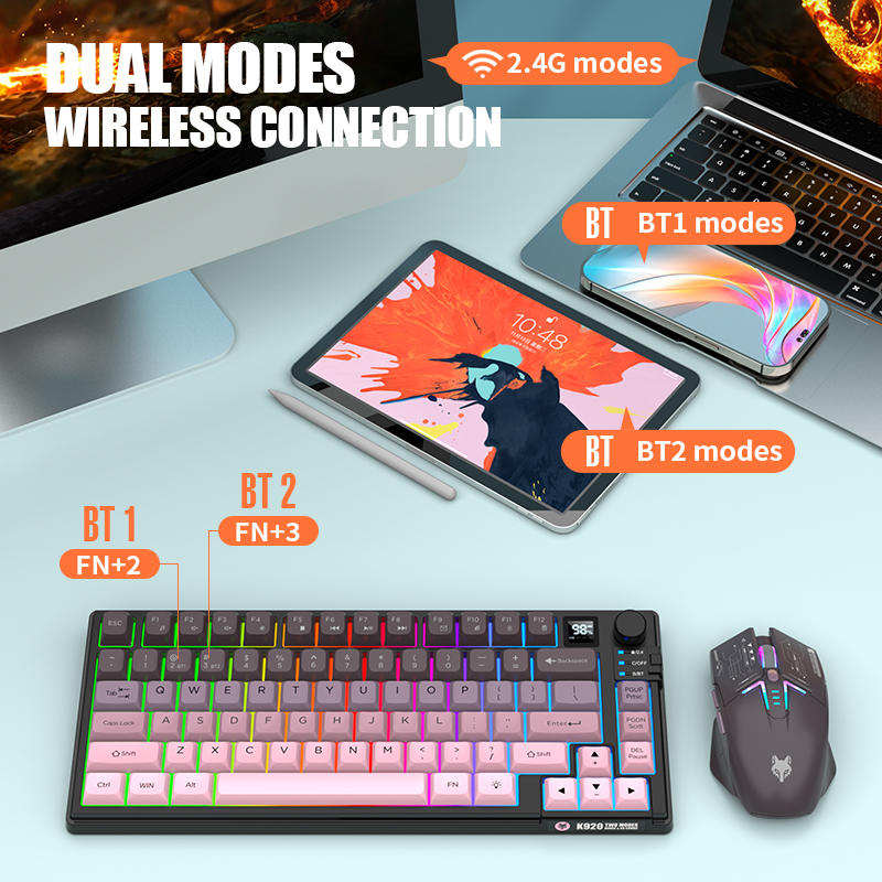 2.4G ชุดคีย์บอร์ดและเมาส์ไร้สา - Gaming Keyboard Mouse Combo บทวิจารณ์และราคา