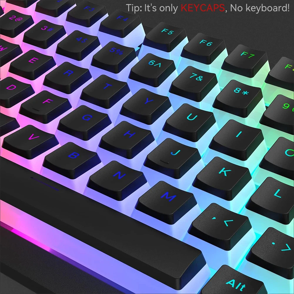 ใหม่พุดดิ้ง PBT Keycaps 129 คี - Gaming Keyboard Mouse Combo บทวิจารณ์และราคา