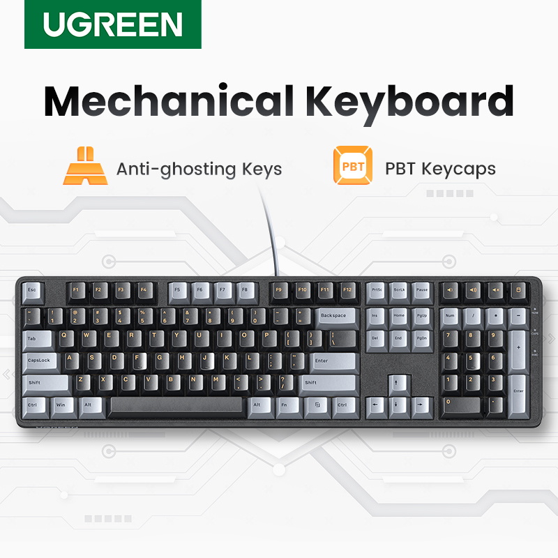 คีย์บอร์ดแบบมีสาย108กลไก ugree - Keyboard Gaming Mac บทวิจารณ์และราคา