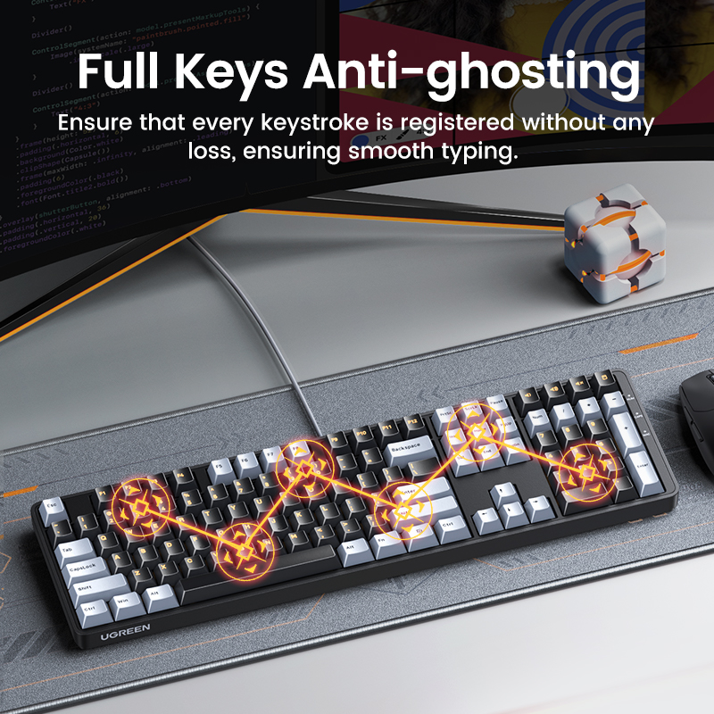 คีย์บอร์ดแบบมีสาย108กลไก ugree - Keyboard Gaming Mac บทวิจารณ์และราคา