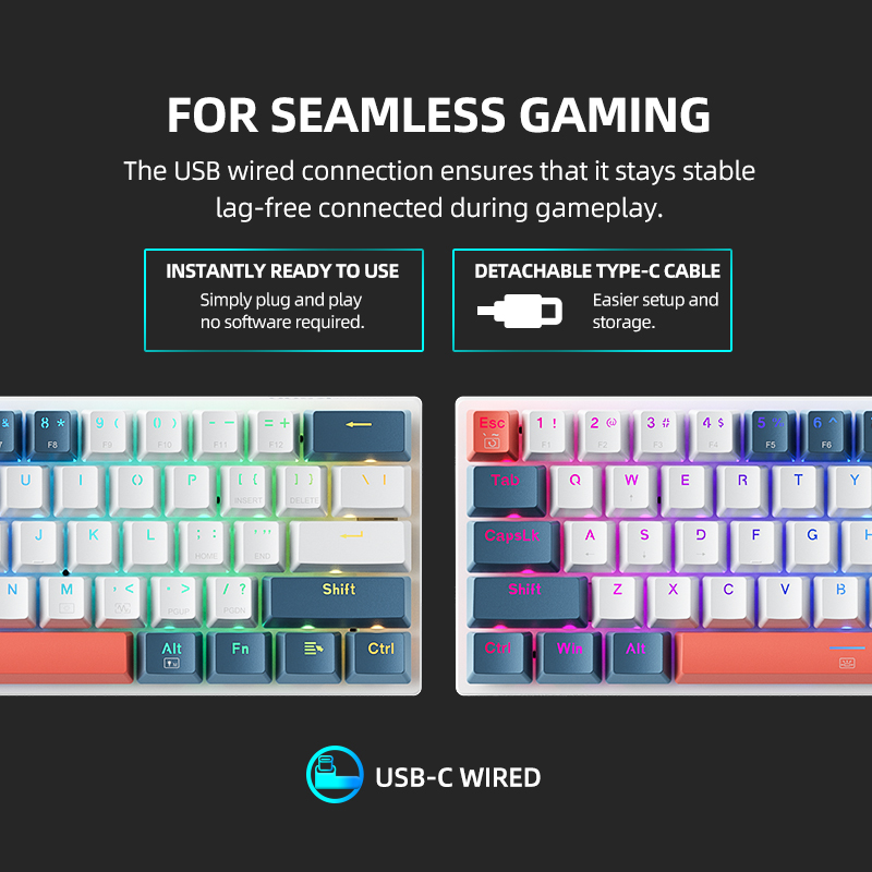 คีย์บอร์ดกลไกขนาดเล็ก Machenik - Gaming Keyboard Mouse Combo บทวิจารณ์และราคา