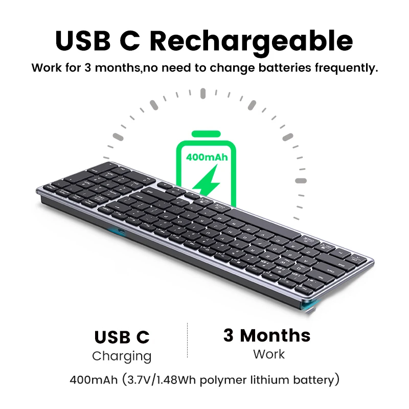 ใหม่บลูทูธ 5.0 คีย์บอร์ดไร้สาย - Gaming Keyboard Mouse Combo บทวิจารณ์และราคา