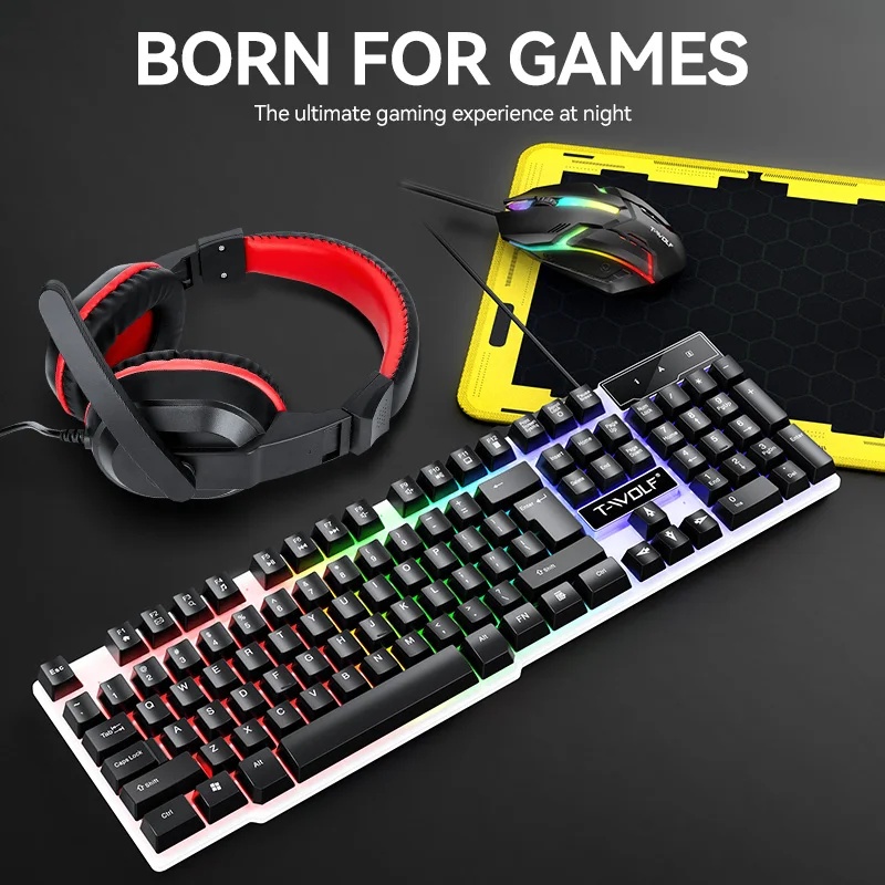 ชุดคีย์บอร์ดและเมาส์ USB ใหม่ส - Gaming Keyboard Mouse Combo บทวิจารณ์และราคา