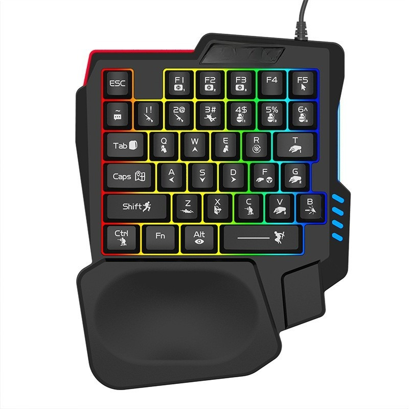 คีย์บอร์ด K5 แบบใช้มือเดียว Gu - Keyboard Gaming Amazon บทวิจารณ์และราคา