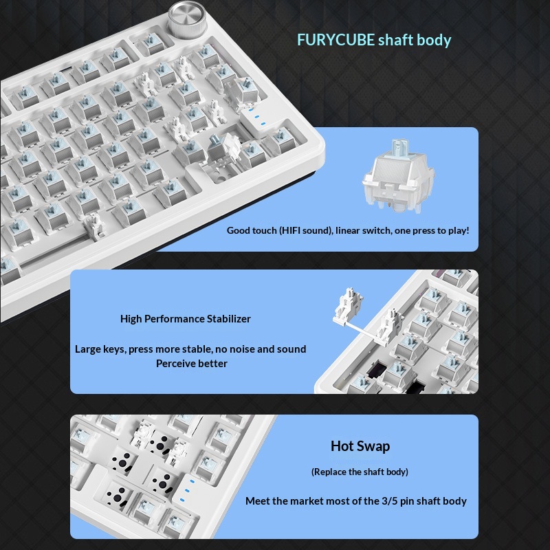 Furycube Rx75 Pro Tri Mode คีย - Gaming Keyboard Not Typing บทวิจารณ์และราคา