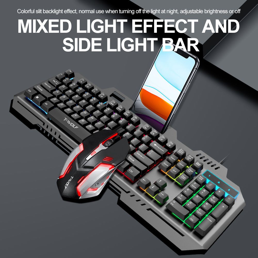 T WOLF TF600 คีย์บอร์ดเกมแบบมี - Gaming Keyboard Mouse Combo บทวิจารณ์และราคา