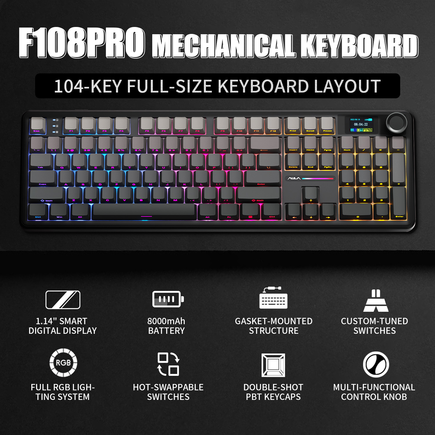 AULA F108 PRO คีย์บอร์ดแบบกลไก - Gaming Keyboard Corsair บทวิจารณ์และราคา
